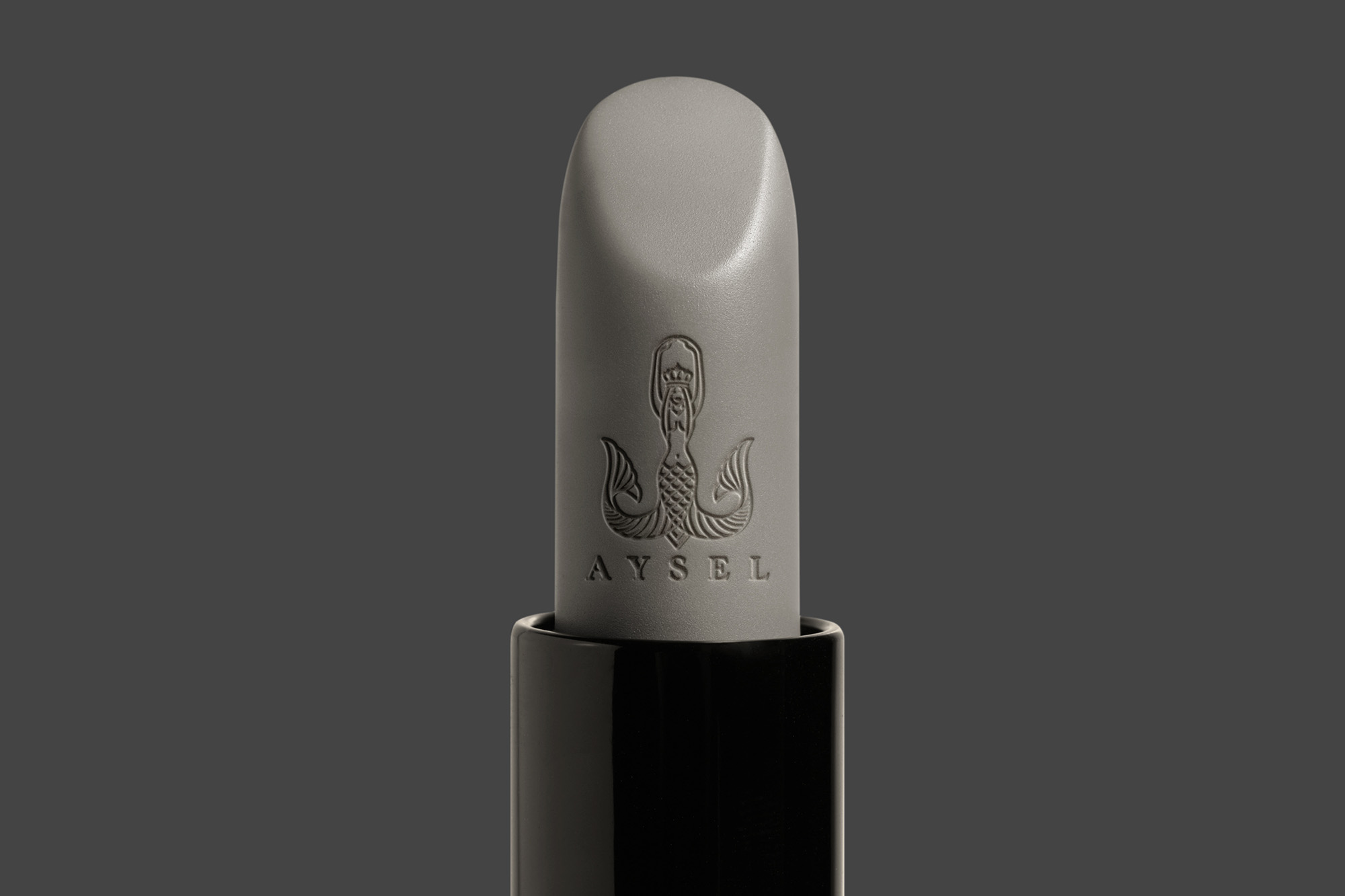 Lipstick product packaging designed by Wotbbi for Aysel, a cosmetics brand, as part of its brand identity.