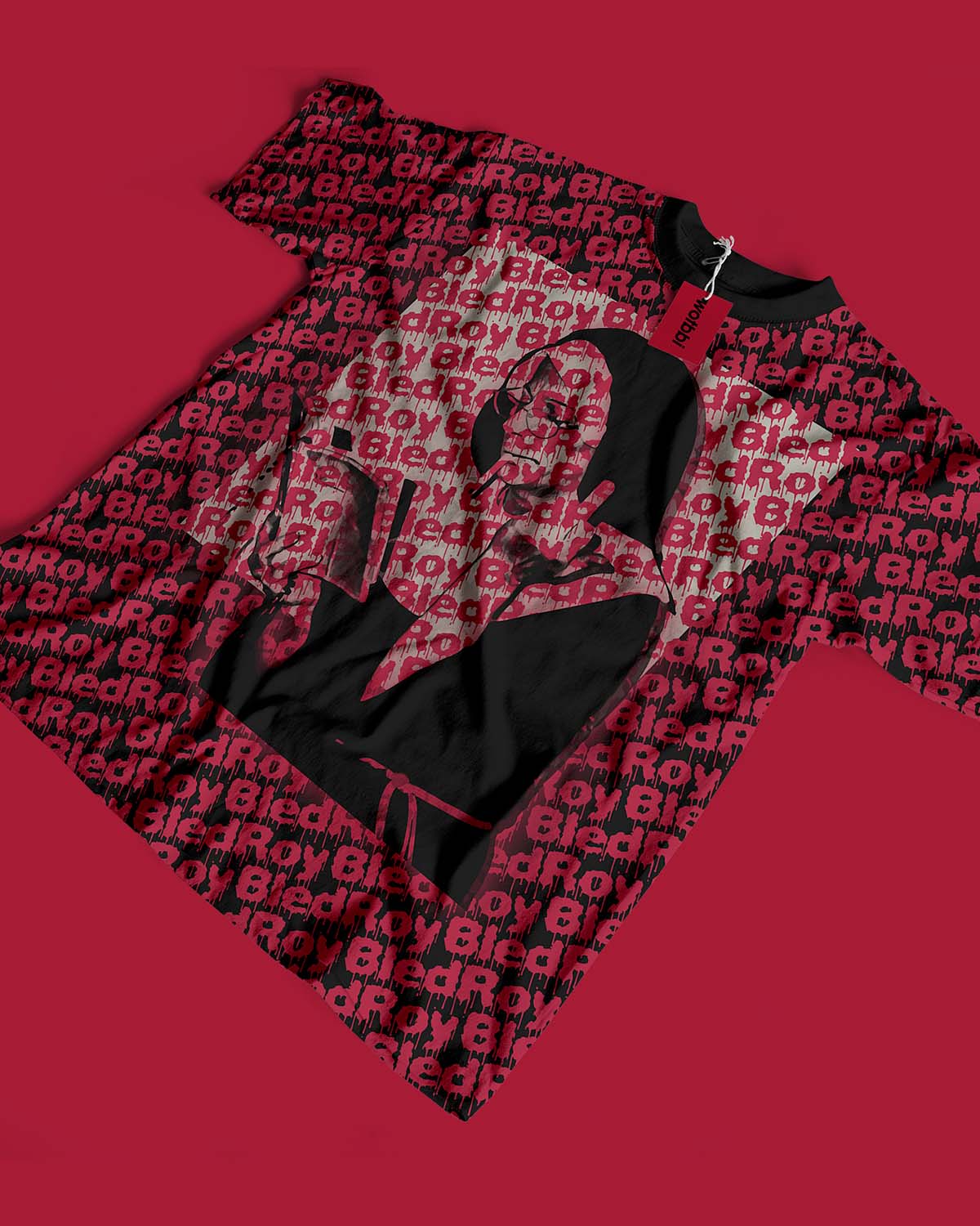 T-Shirt graphic designed by Wotbbi for Bledroy, a streetwear brand, as part of its fashion branding.