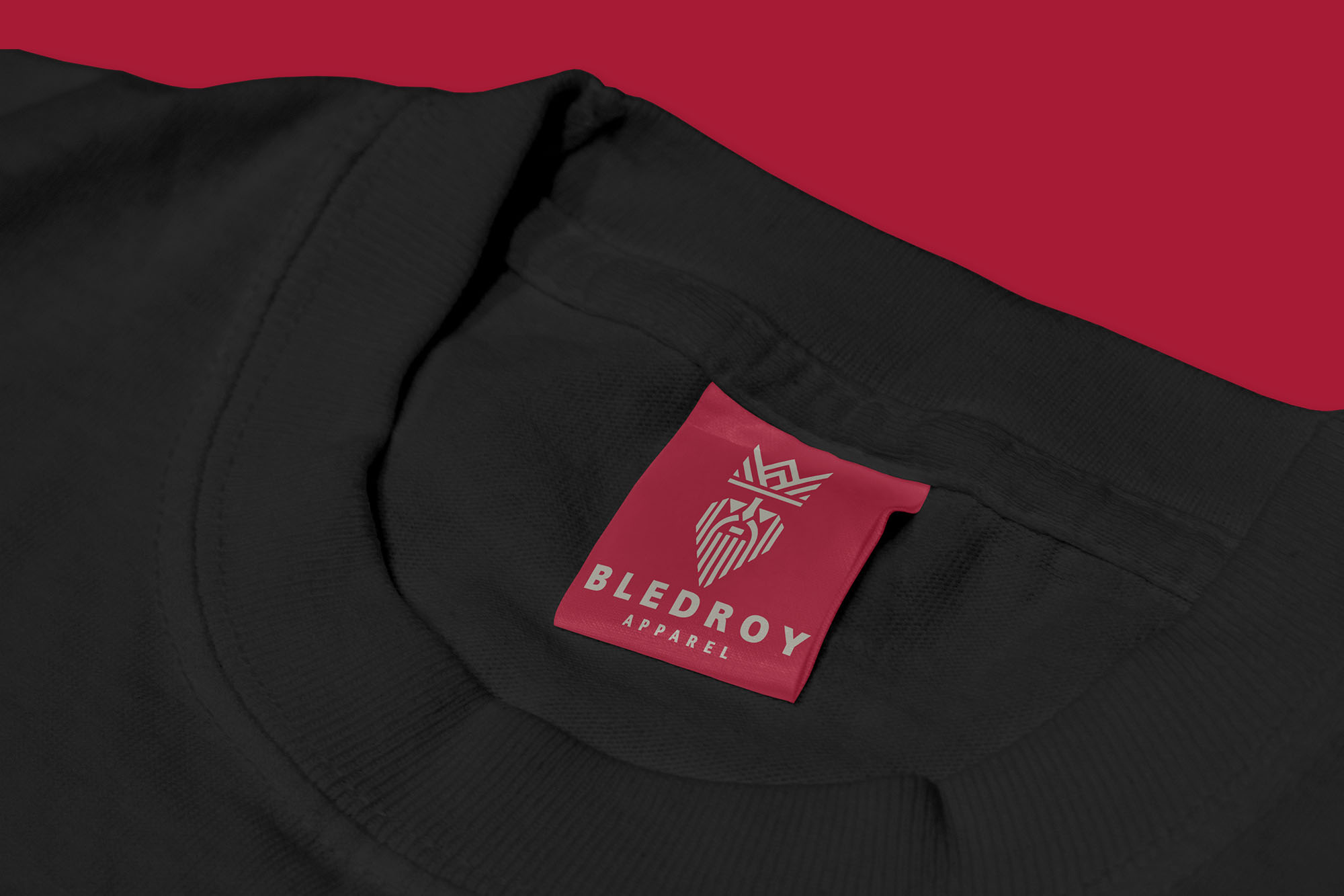 Clothing tag 2 designed by Wotbbi for Bledroy, a streetwear brand, as part of its visual identity.