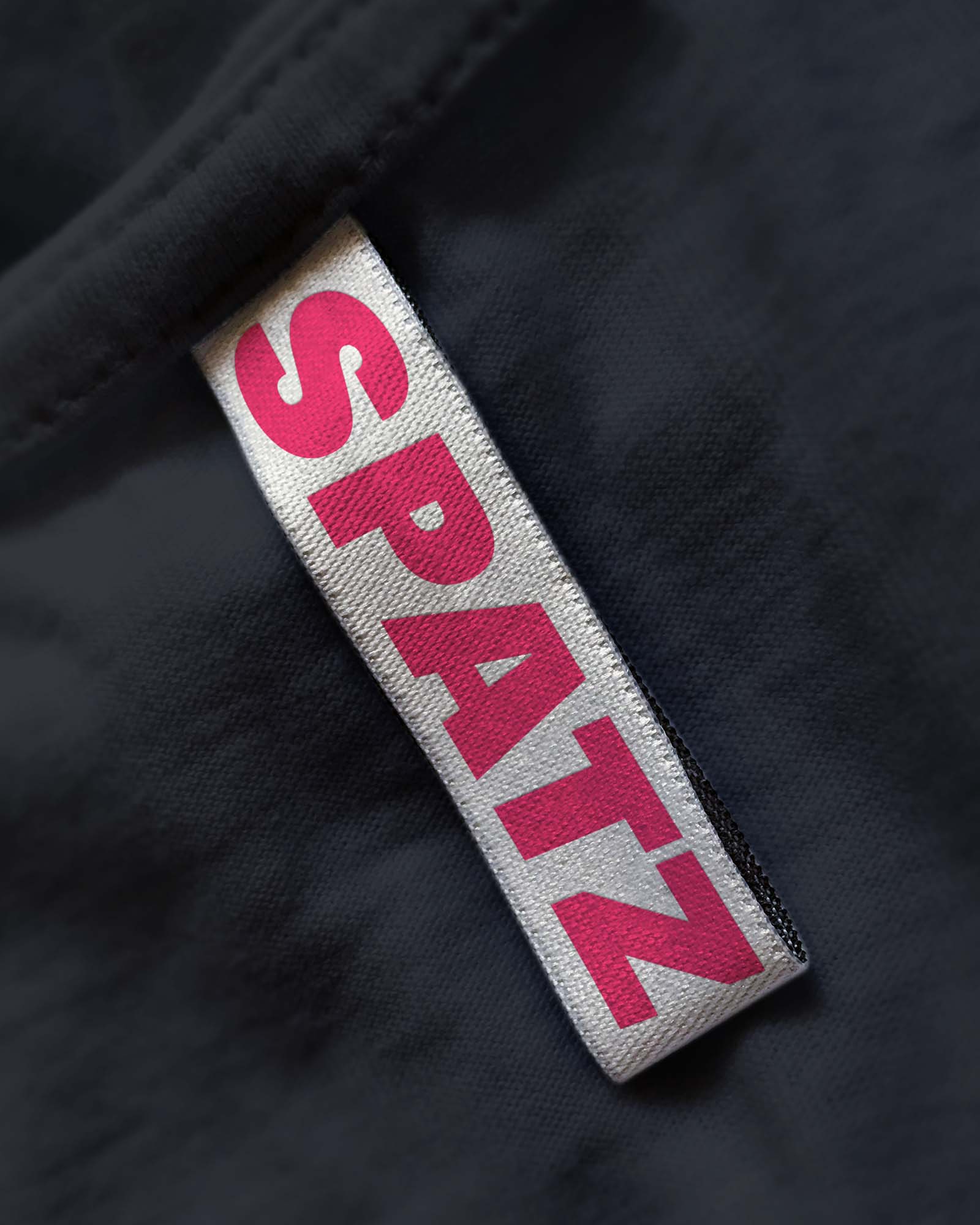 Clothing mark designed by Wotbbi for Spatz, a streetwear brand, as part of its branding.