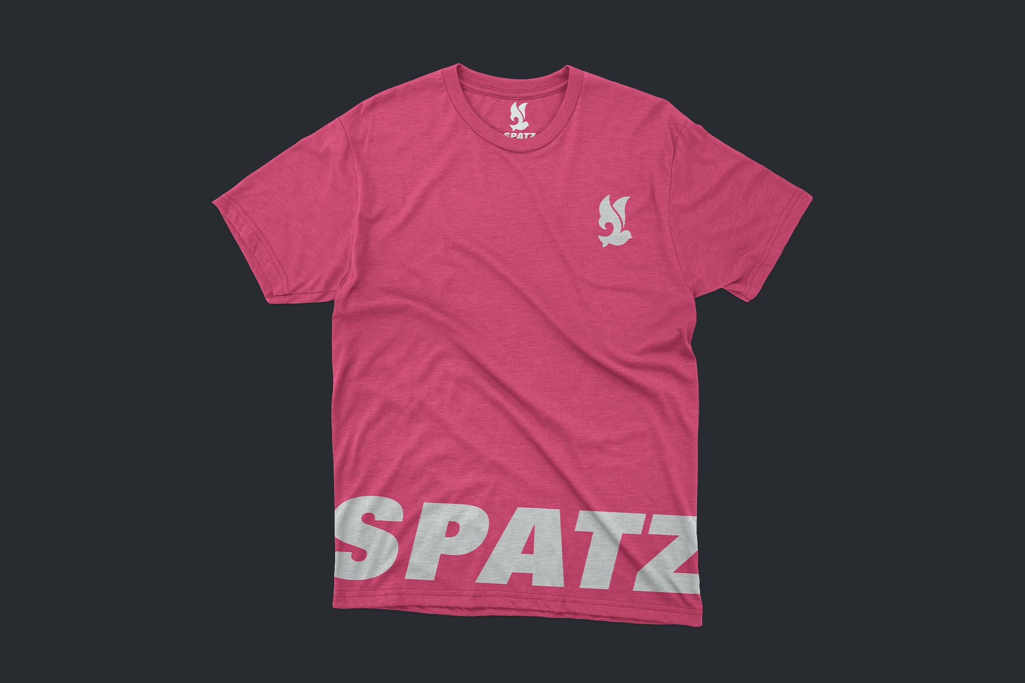 Brand showcase T-shirt designed by Wotbbi for Spatz, a streetwear brand, as part of its branding.
