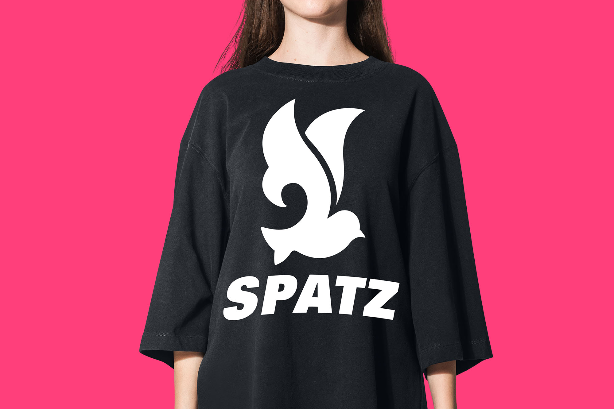 Brand showcase T-shirt 2 designed by Wotbbi for Spatz, a streetwear brand, as part of its branding.